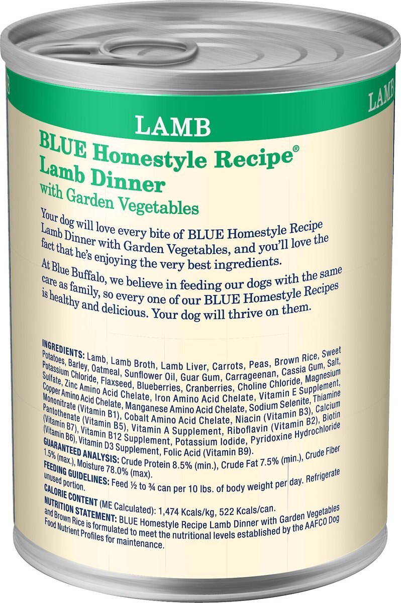 Blue Buffalo Homestyle Recipe Lamb Dinner with Garden Vegetables Canned Dog Food