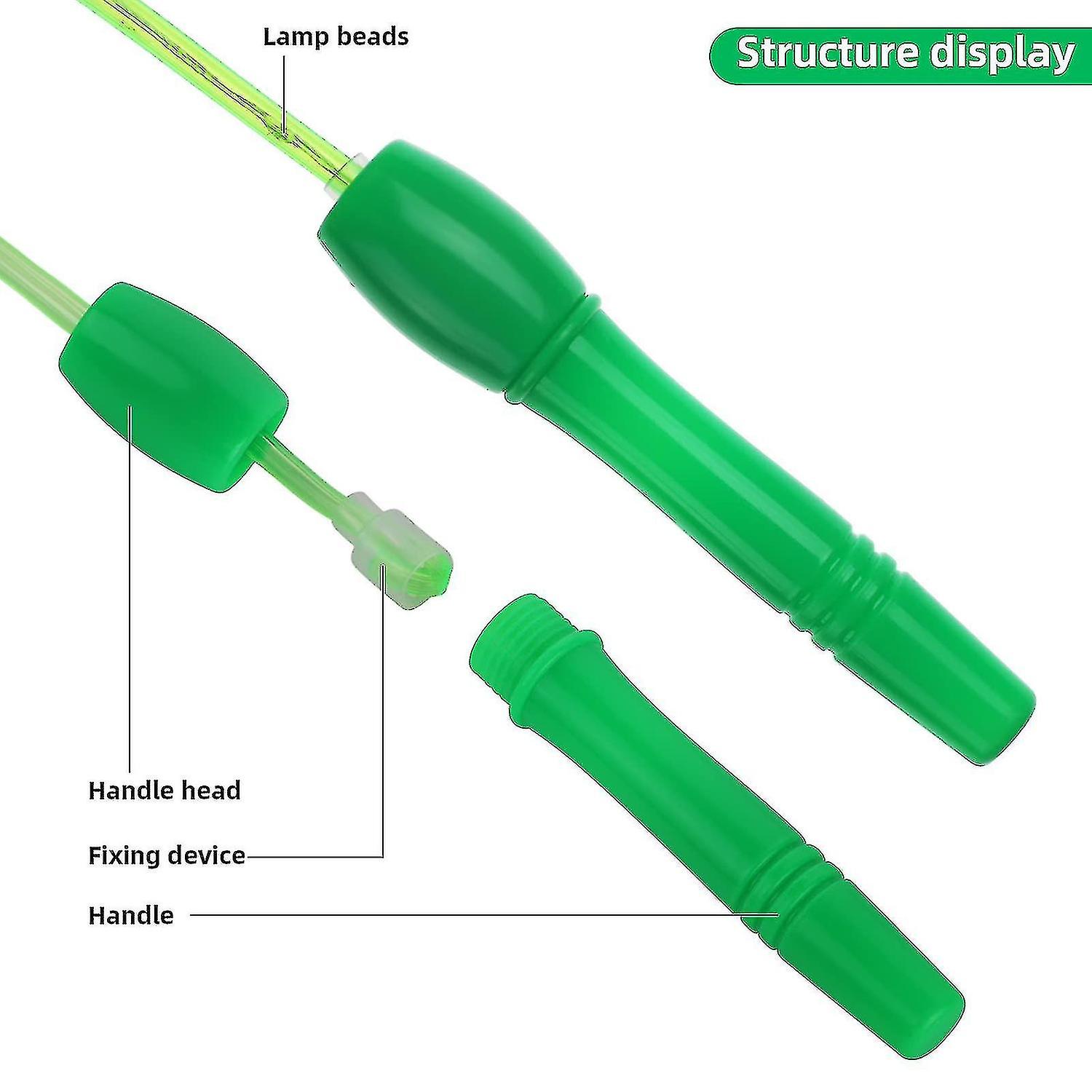 2 Pack Led Light Up Jump Rope Adjustable Length And Three Light Modes Speed  Ping Rope For Kid， Ligh