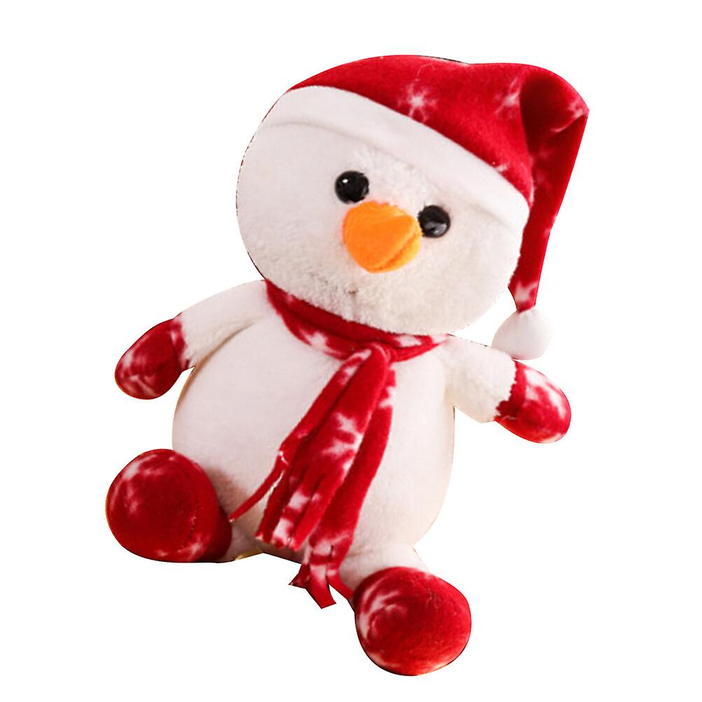 Christmas Snowman Adornment Snowman Plush Doll Decoration Snowman Toy Christmas Desktop Adornment (35cm)