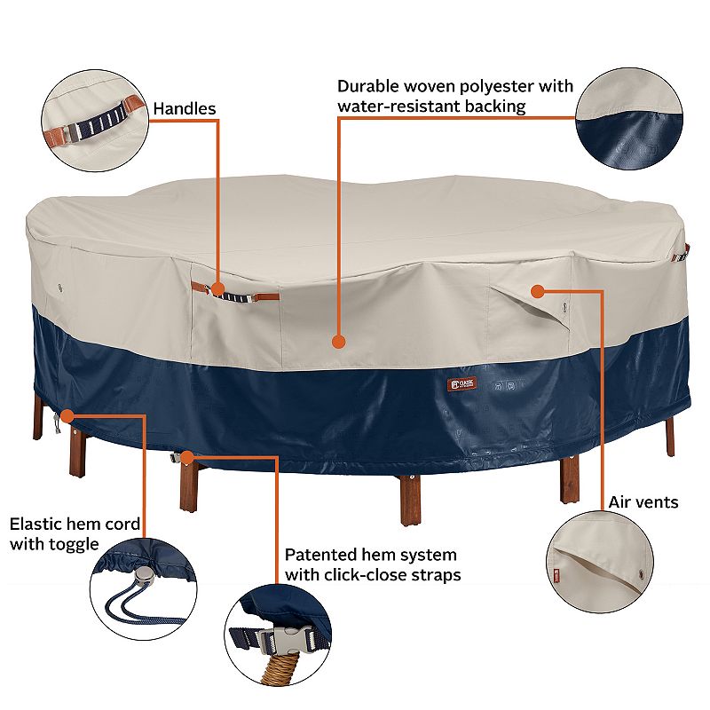 Mainland Patio Round Table and Chair Set Storage Cover