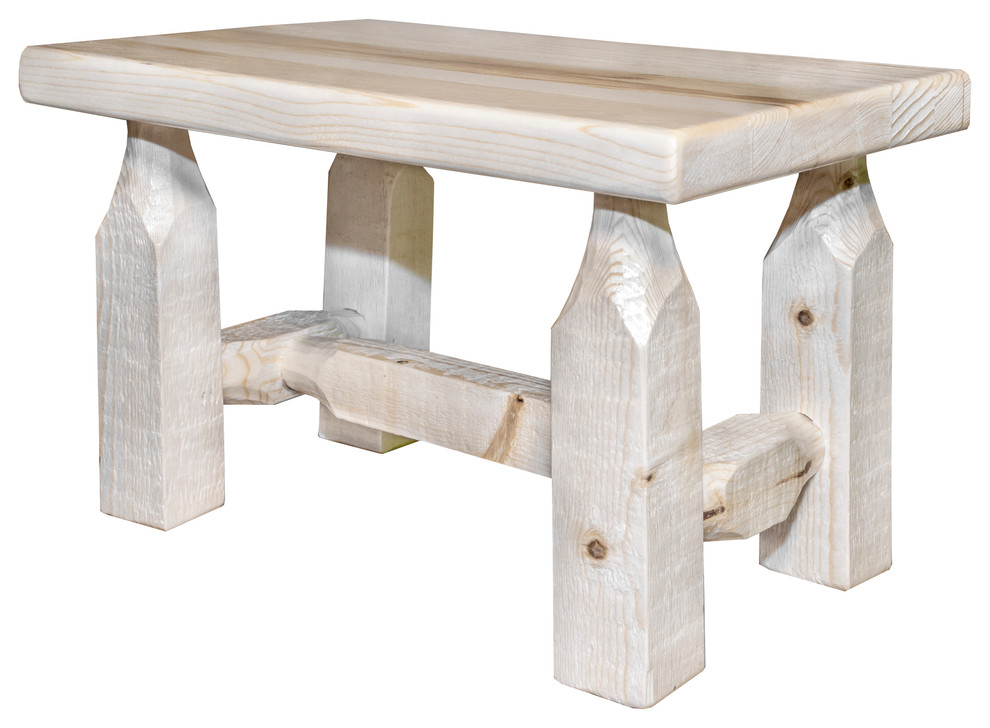 Homestead Collection Ottoman   Rustic   Footstools And Ottomans   by Montana Woodworks  Houzz