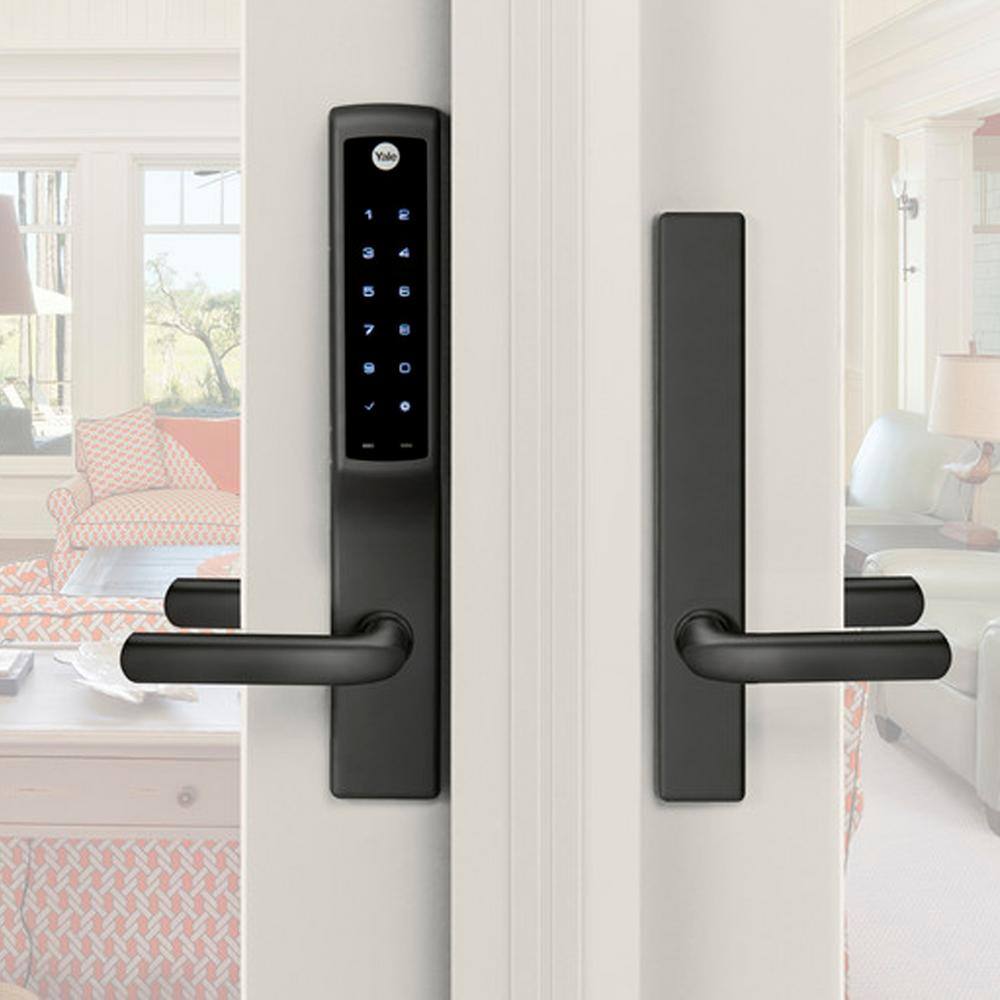 Yale Assure Lock for Andersen Patio Doors Black No Cylinder Deadbolt with Wi-Fi and Touchscreen Keypad YRM276-CB1-BLK