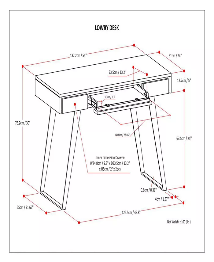 Simpli Home Minah Desk