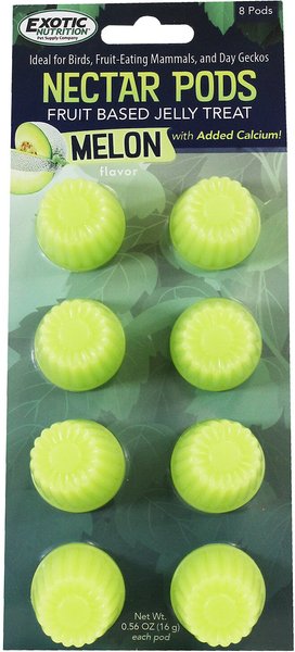 Exotic Nutrition Nectar Pods Melon Flavor Sugar Glider Treats， 8 count