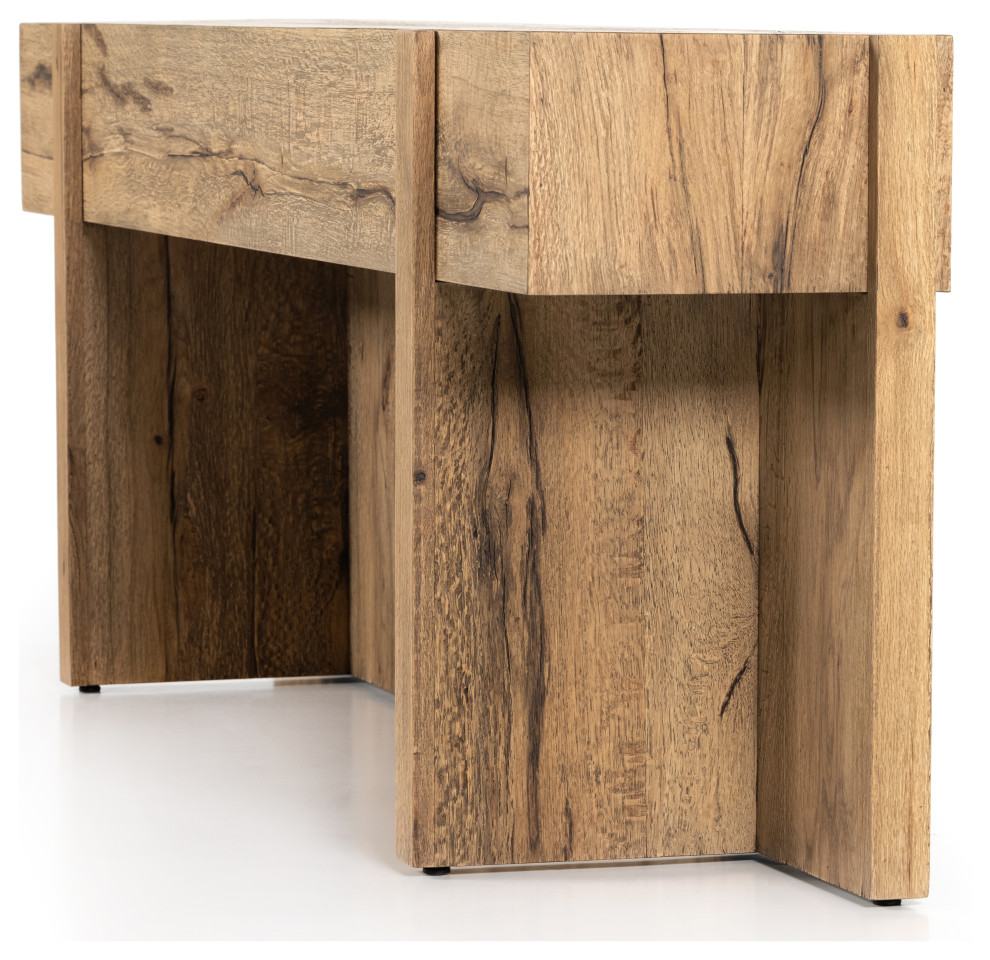 Bingham Console Table  Rustic Oak Veneer   Rustic   Console Tables   by Four Hands  Houzz