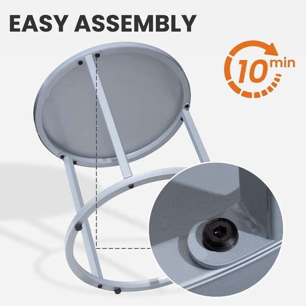 Crestlive Products Metal Round Side Table