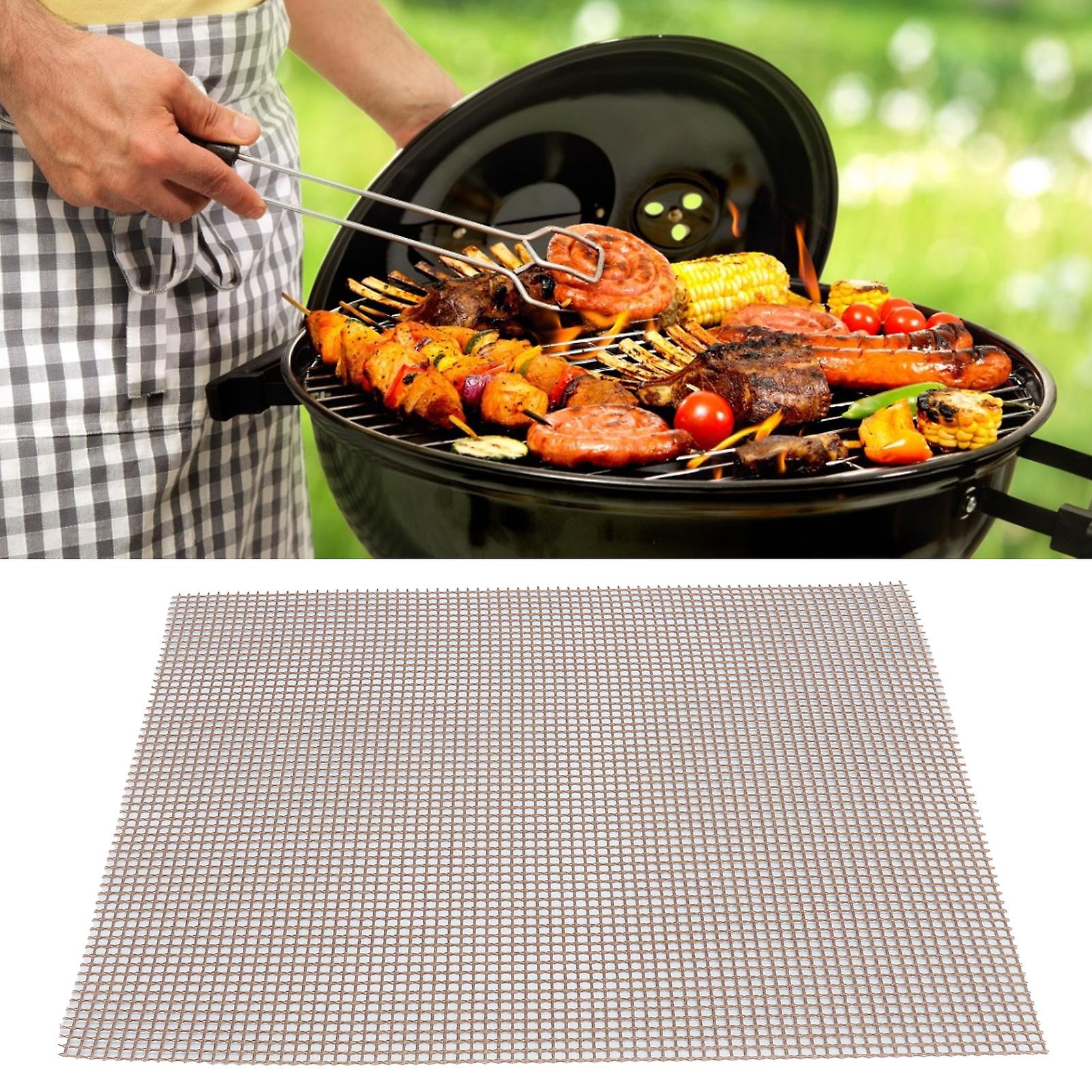 Bbq Grill Mesh Mat， Food Grade Non Stick Barbecue Grill Sheet Liners Mats  Multifunctional Grilling Accessories For Outdoor Charcoal Gril_x000d_[33*40