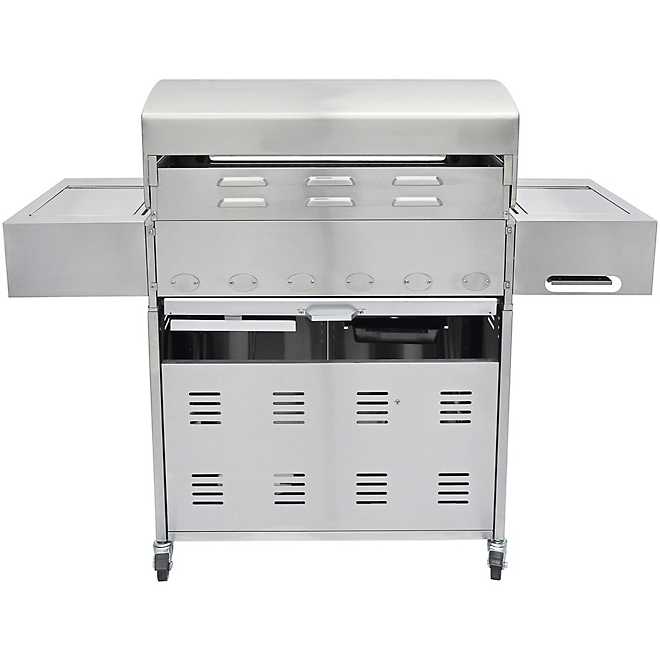 3 Embers 6-Burner Dual Fuel Propane Gas Grill