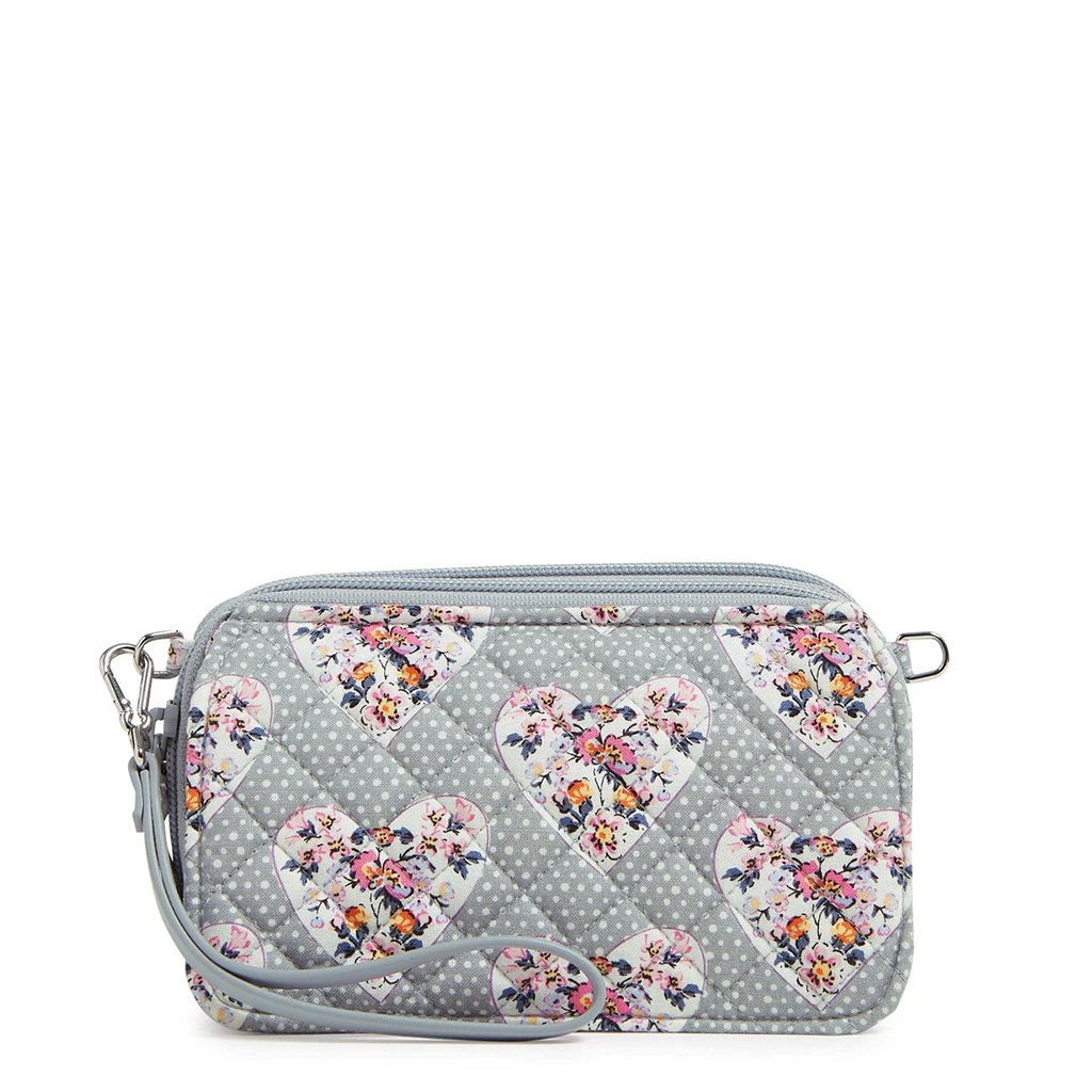 Vera Bradley  Rfid All In One Crossbody Bag In Mon Amour Gray