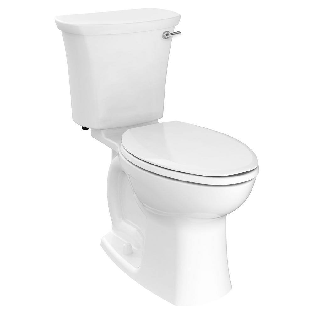 American Standard Edgemere 2-Piece 1.28 GPF Single Flush Right Height Elongated Toilet in White Seat Not Included 204AA105.020