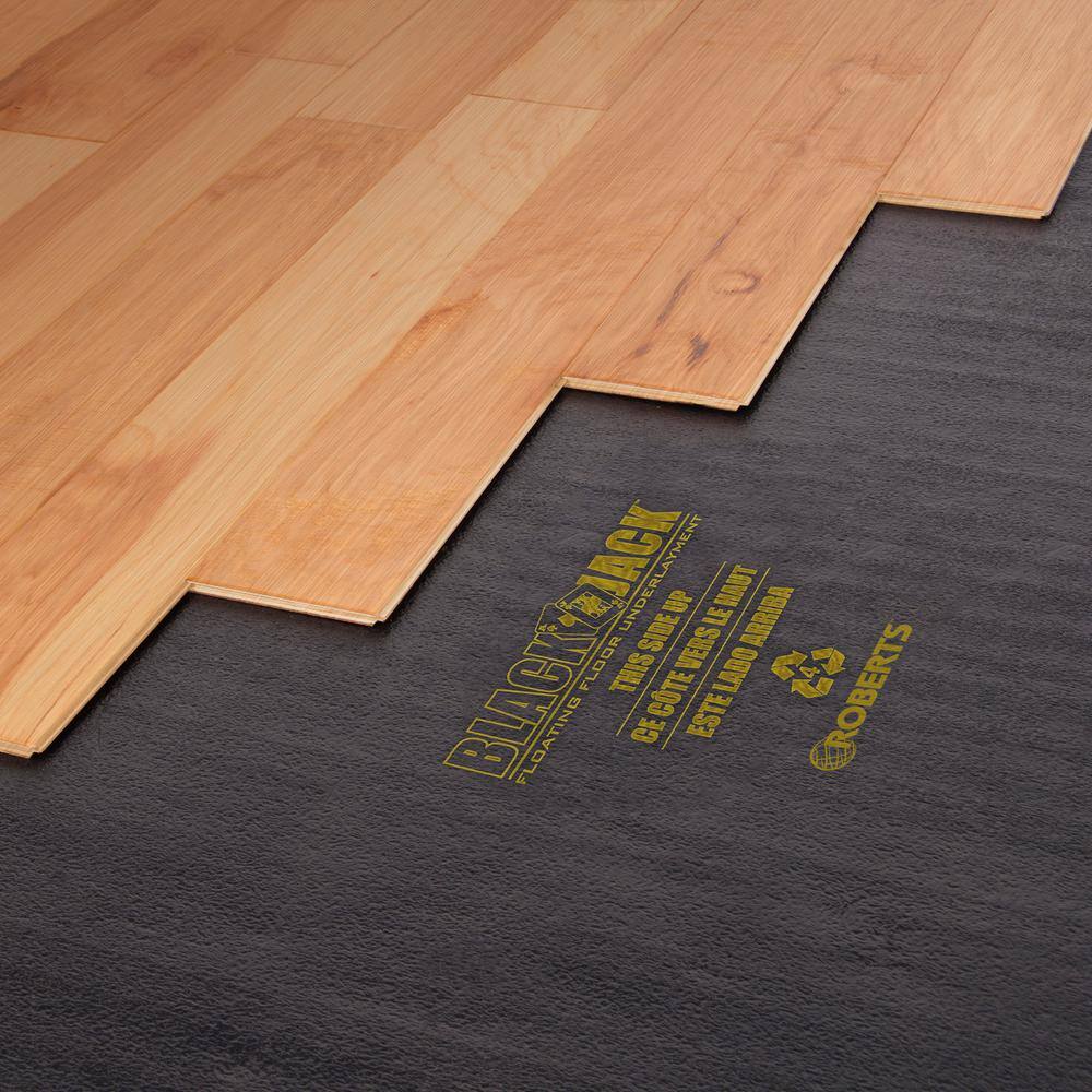 Roberts Black Jack 100 sq. ft. 28 ft. x 43 in. x 2.5 mm Premium 2-in-1 Underlayment for Laminate and Engineered Wood Floors 70-026