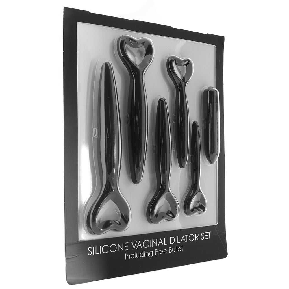 Ouch! Silicone Vaginal Dilator Set and Bullet in Black