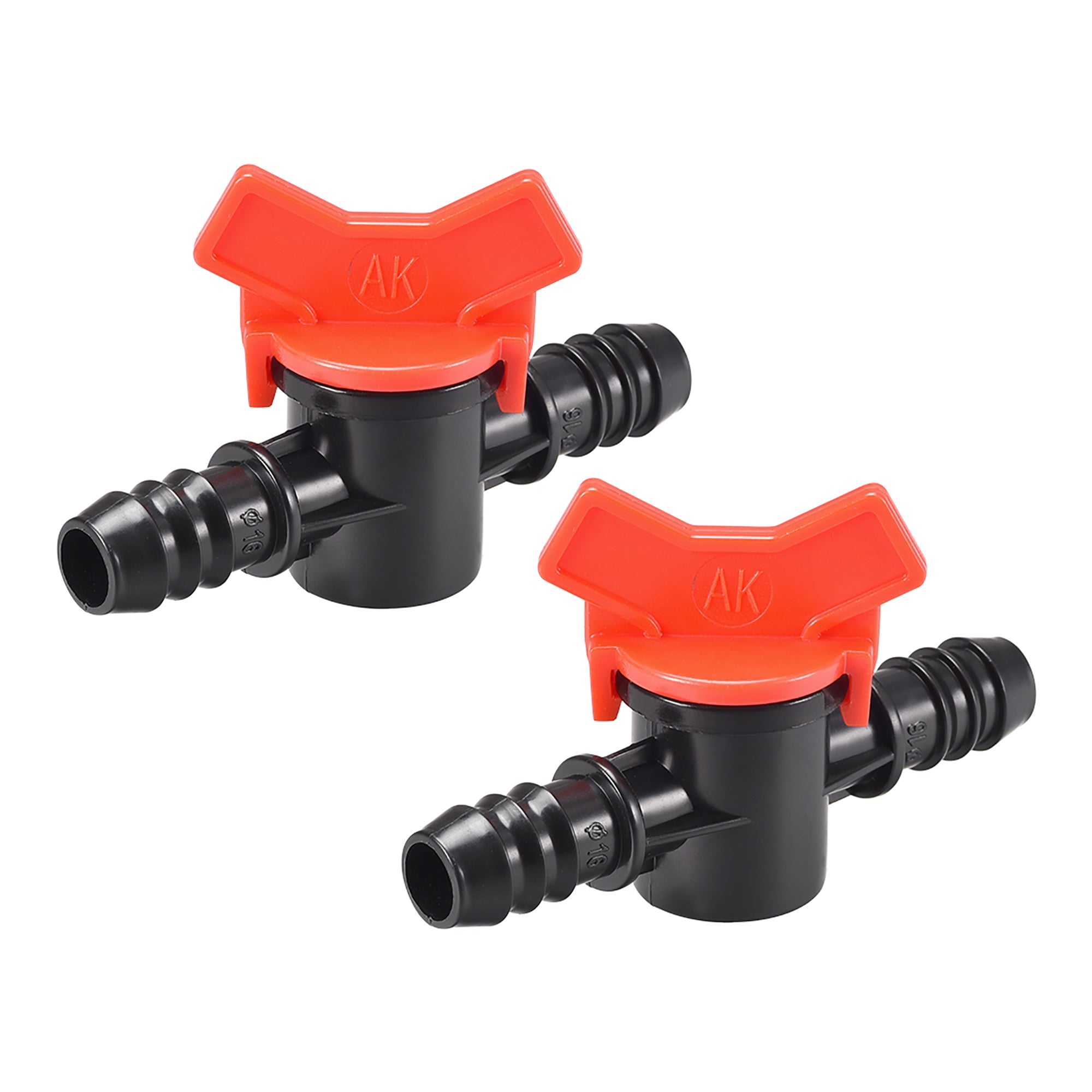 Drip Irrigation Barbed Valve，for 1/2 Inch Double Male Barbed Valve，Aquarium Water Flow Control Plastic Valve 2pcs