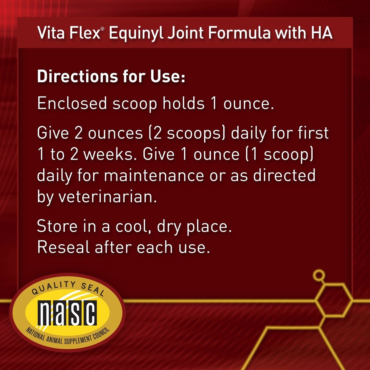 Vita Flex Pro Equinyl Joint Formula and Hyaluronic Acid Powder Horse Supplement