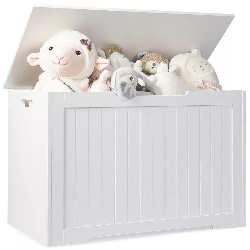 Wooden Toy Box Kids Storage Chest Bench