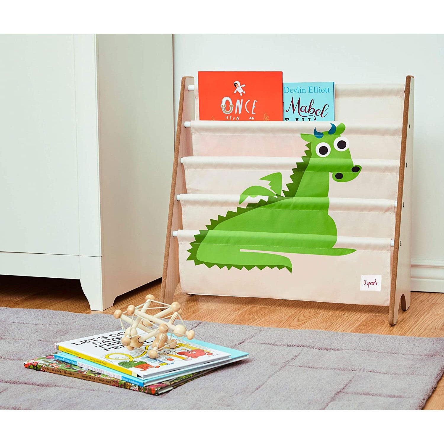 3 Sprouts URKLLM Kids Storage Organizer Baby Room Bookcase Furniture, Llama