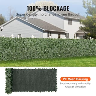 VEVOR Ivy Privacy Fence 39 x 158 in. Artificial Green Wall Screen Greenery Ivy Fence Faux Hedges Vine Leaf Decoration WLSR39X1581PCOD29V0