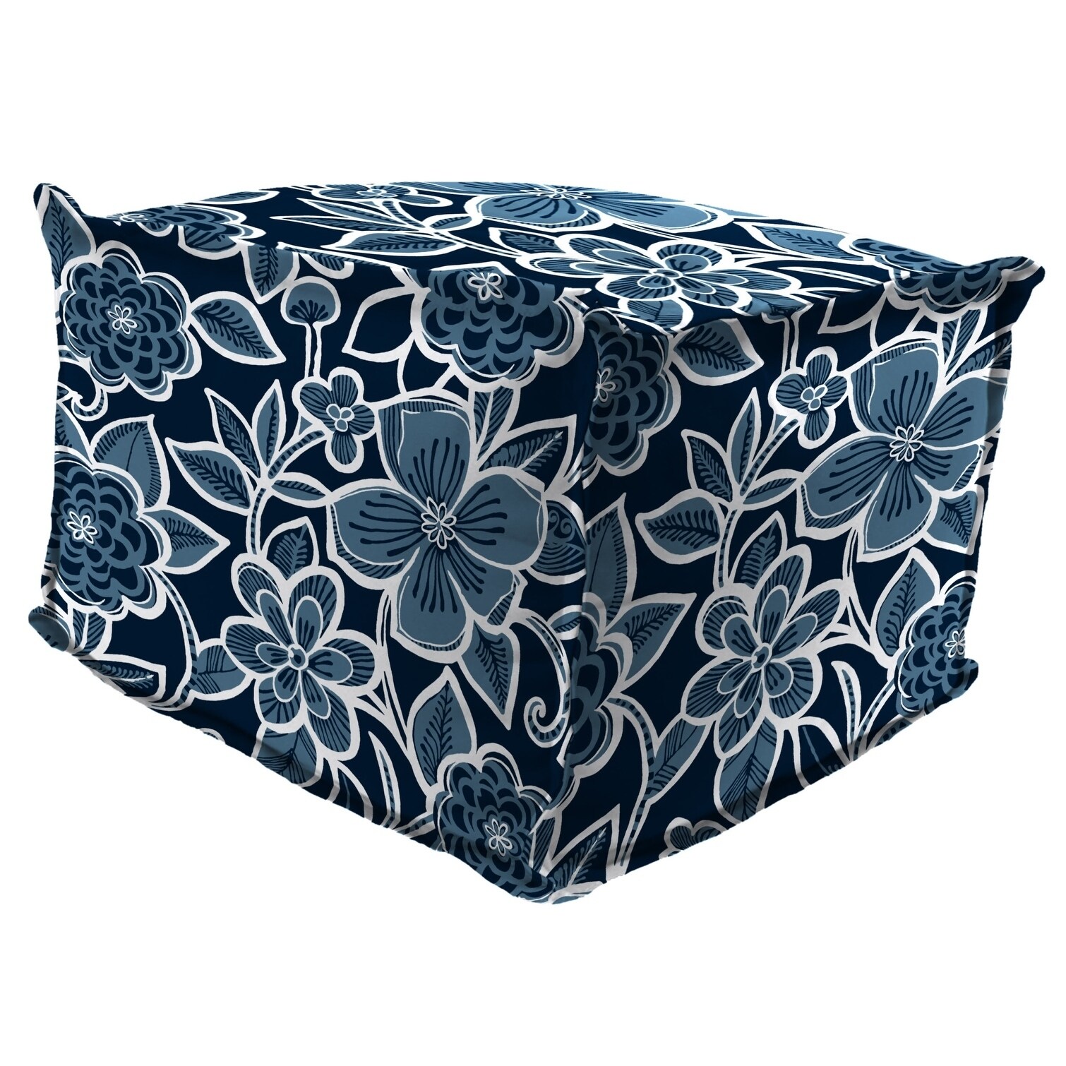 20x20x15 Pouf in Halsey Navy