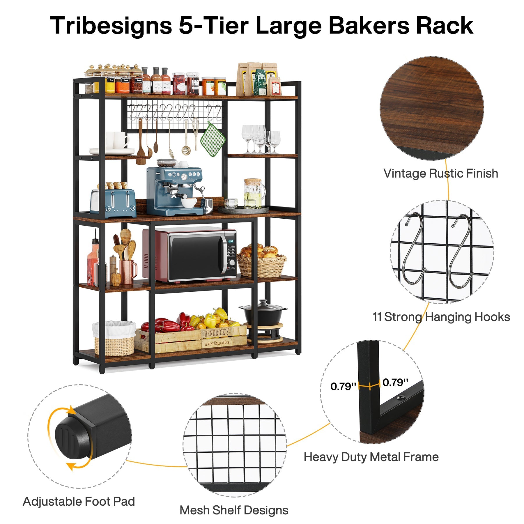 5-Tier Kitchen Baker's Rack, 55