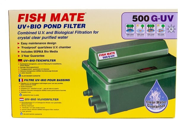 Fish Mate Compact GUV Gravity Pond Filter， 250 GPH