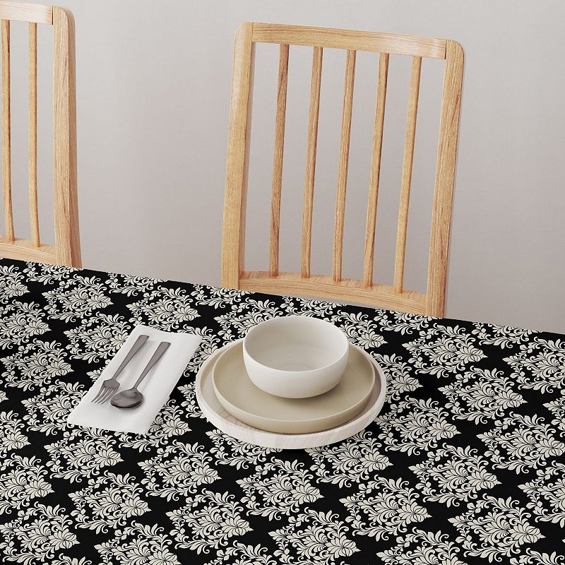 Square Tablecloth， 100% Cotton， 52x52， Floral 162