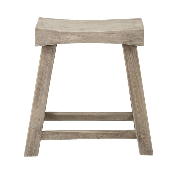 East At Main's Bennett Brown Rubberwood Stool