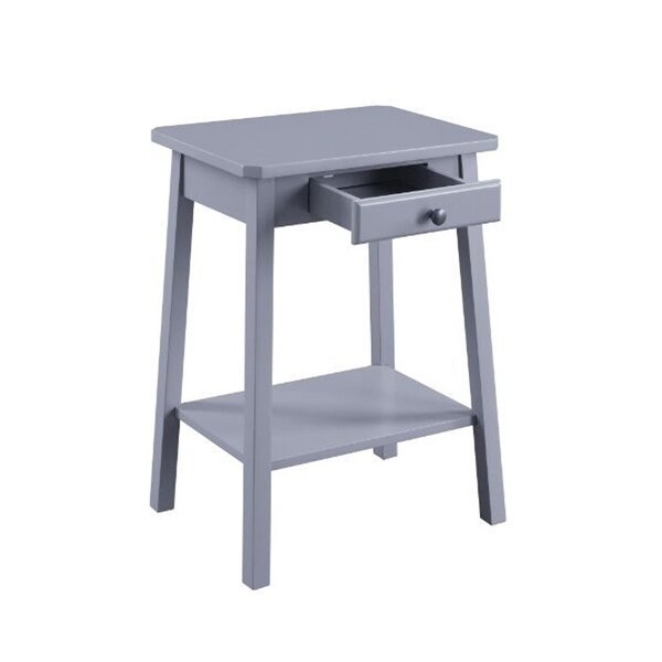 Accent Table/Side Table， Gray Finish