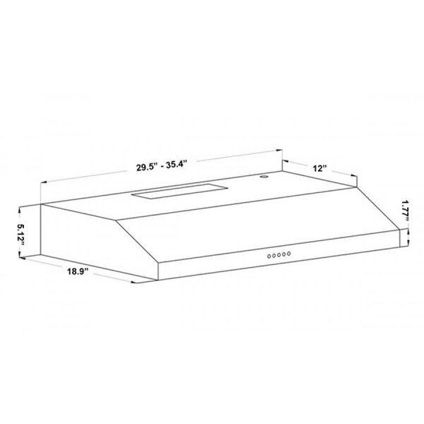 ZLINE 30-inch Ducted Under Cabinet Stainless Steel Range Hood - 30 in