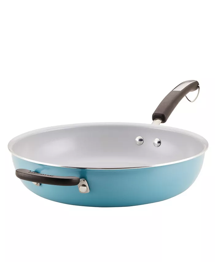 Farberware Ceramic Nonstick 12.5 Deep Frying Pan with Helper Handle