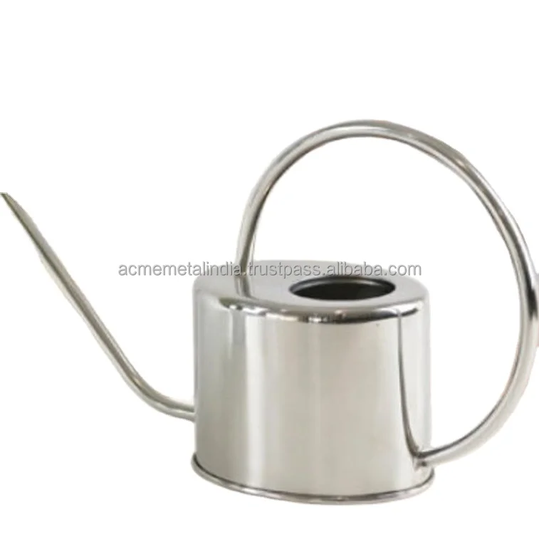 Evergreen Stainless Steel Watering Can Premium Quality High Enameled Metal Plants Watering Can Wholesale Garden Supply Accessory