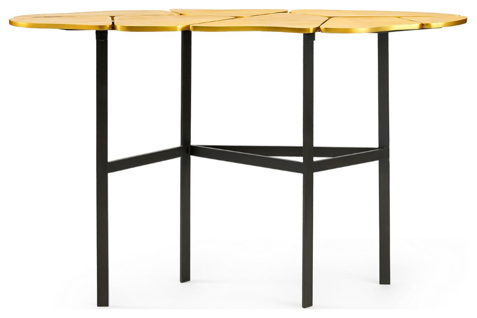 Lily Console Table  Gold   Industrial   Console Tables   by Old Bones Co.  Studios  Houzz