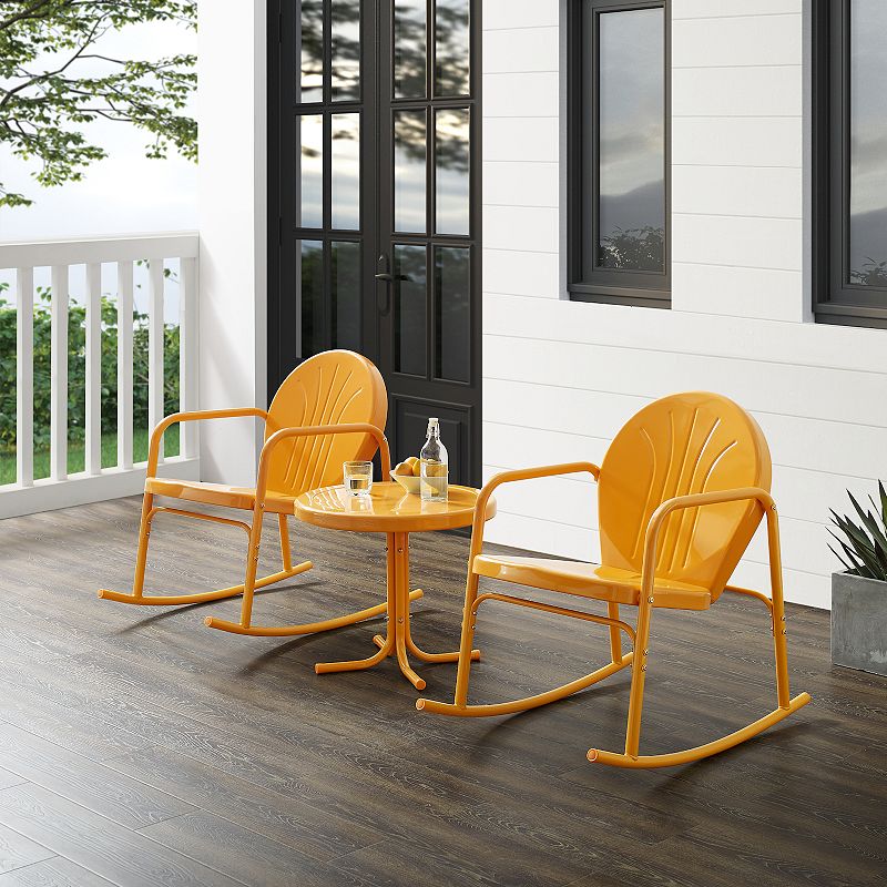 Crosley Griffith Patio Rocking Chair and End Table 3-piece Set