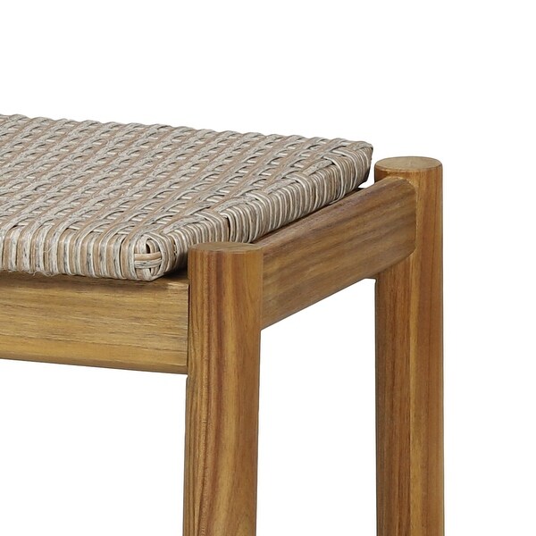 Cambria Wicker Bench by Christopher Knight Home