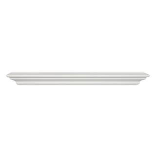 Pearl Mantels 6 ft. Crisp White Finish Cap-Shelf Mantel RPS72618D