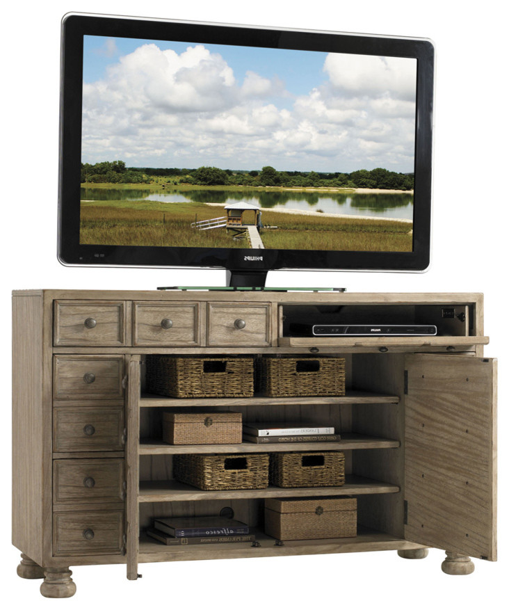 Andrews Media Console   Farmhouse   Entertainment Centers And Tv Stands   by Lexington Home Brands  Houzz