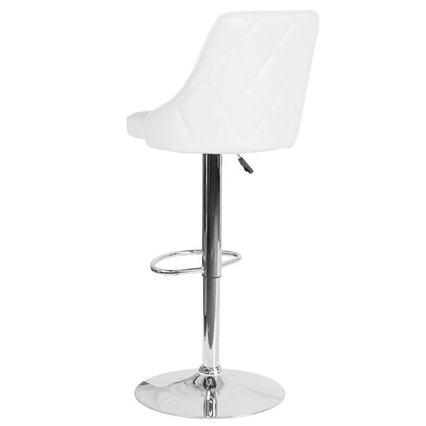 Modern Height-adjustable Chrome Barstool - 18