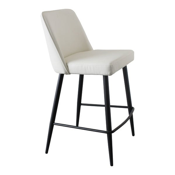 Aurelle Home Emmie Modern Faux Leather Counter Stool