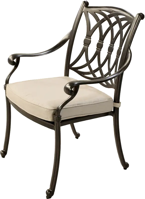 Montreal Patio Armchair with Tan Cushion