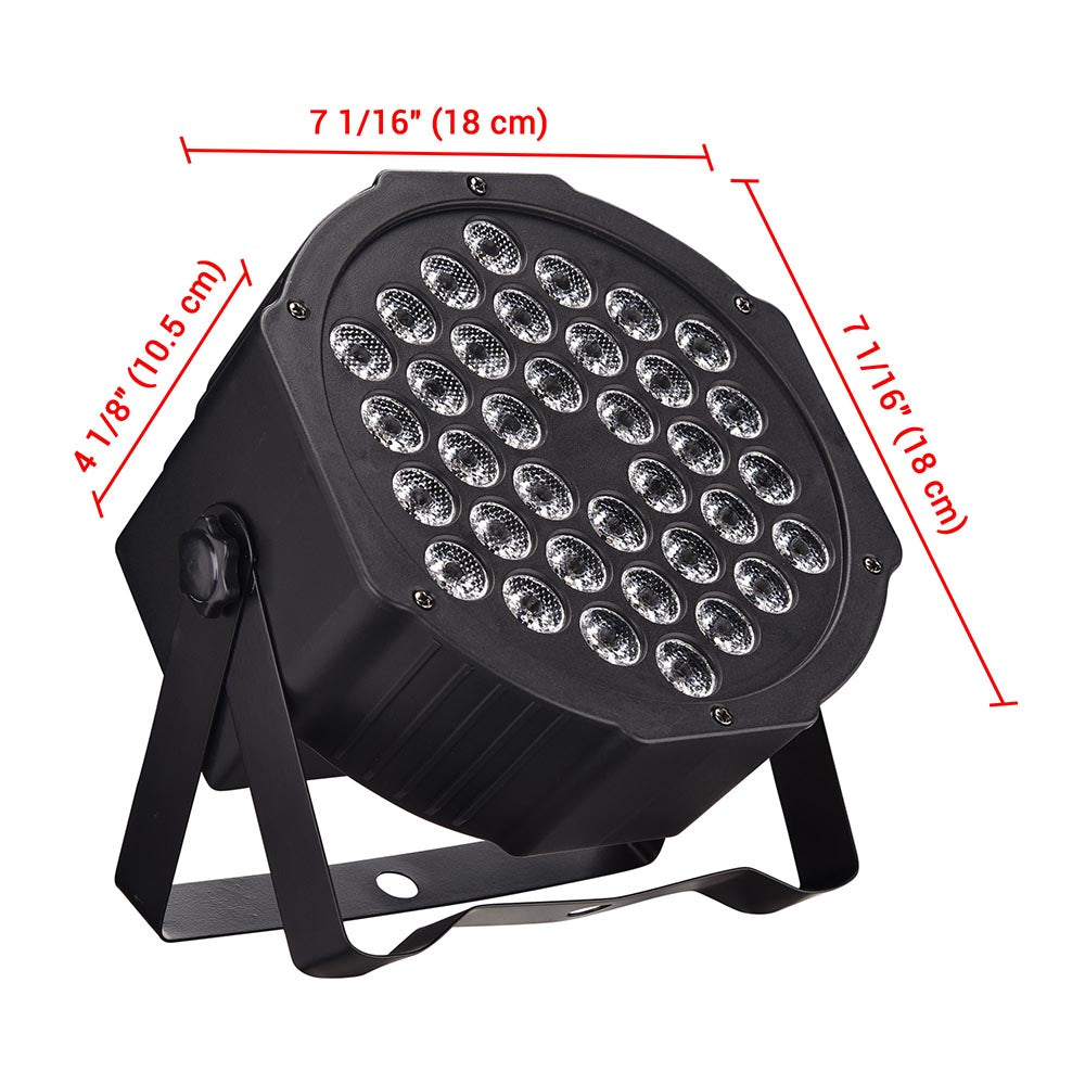 Yescom Par36 LED Par Light 20W Sound Activated DMX Remote Control 4ct/Pack