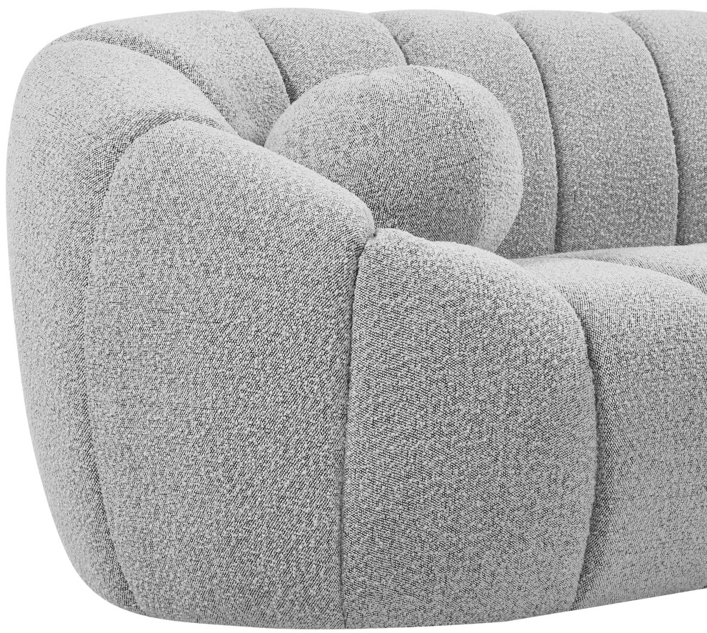 Elijah Boucle Fabric Upholstered Chair   Contemporary   Sofas   by Meridian Furniture  Houzz