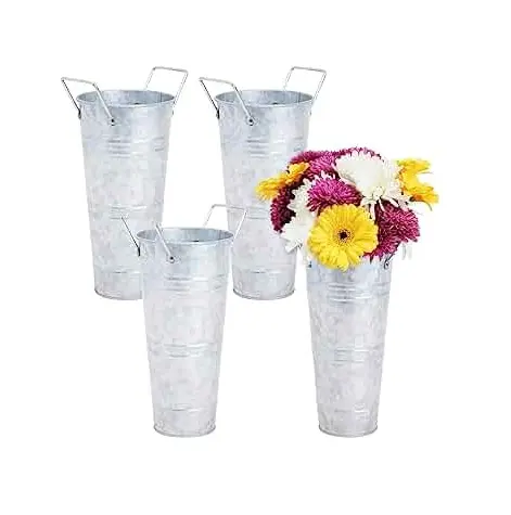 Hot Seller Modern And Decorative Galvanized Metal With Planter with Stand For Home And Garden Decor Gardening Supplies For Home