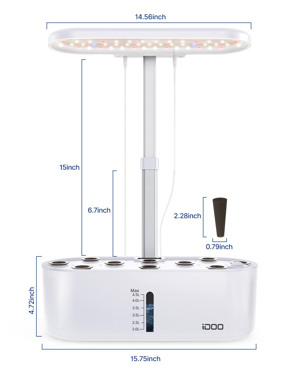 iDOO Hydroponics Growing System Up to 19.72