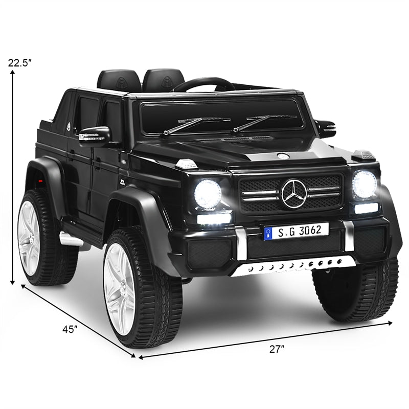 12V Mercedes-Benz Kids Electric Ride On Car Toy with Remote Control & Trunk 2 Motors