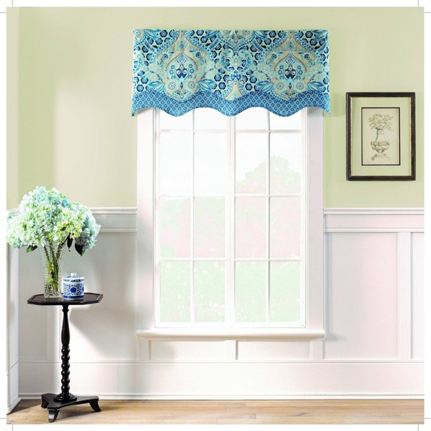 Moonlit Shadows Window Valance Blue Waverly