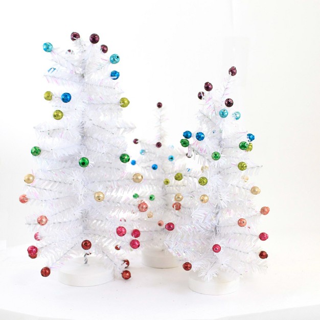 Christmas White Retro Tree Set 3 Cody Foster Decorative Figurines