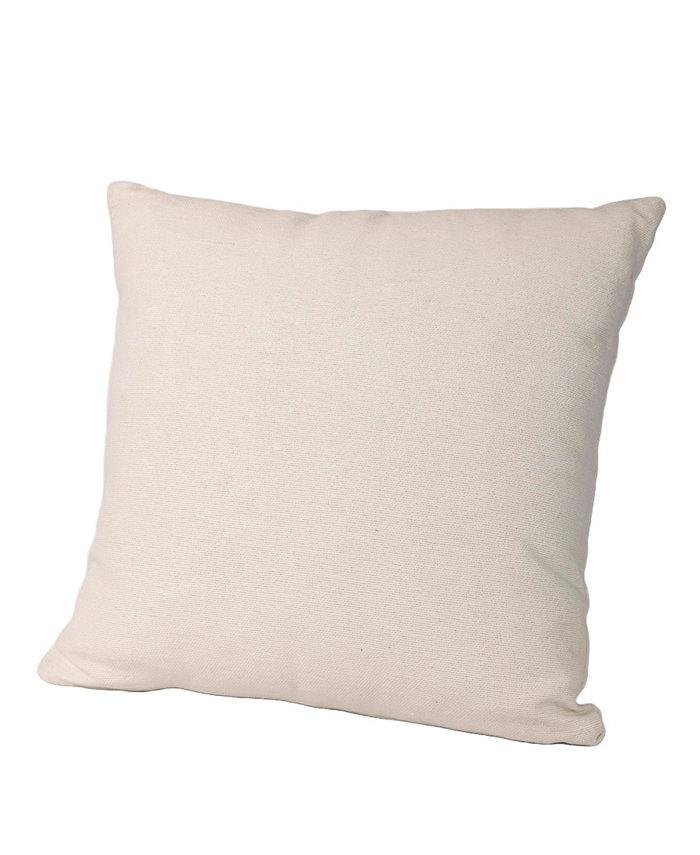 GAURI KOHLI Fursat Ivory Throw Pillow with Insert， 18X18