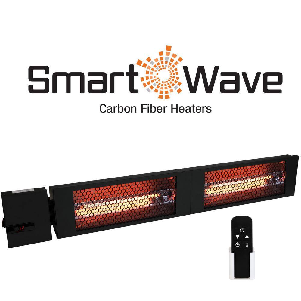 King Electric Electric RK Series Infra 42 in. 208-Volt 3000-Watt red Radiant Heater with Remote RK2030-RMT-BLK