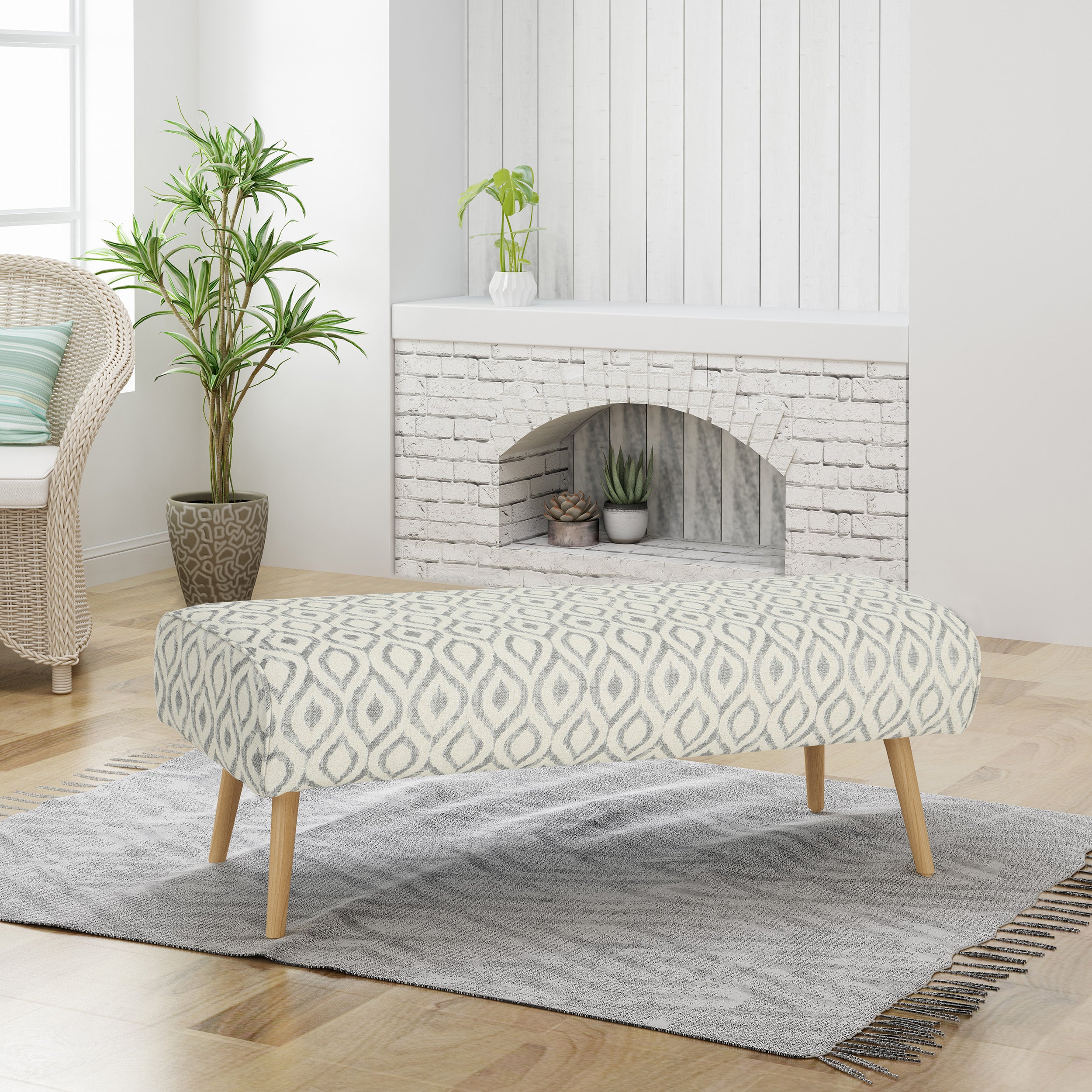 Petty Boho Fabric Bench