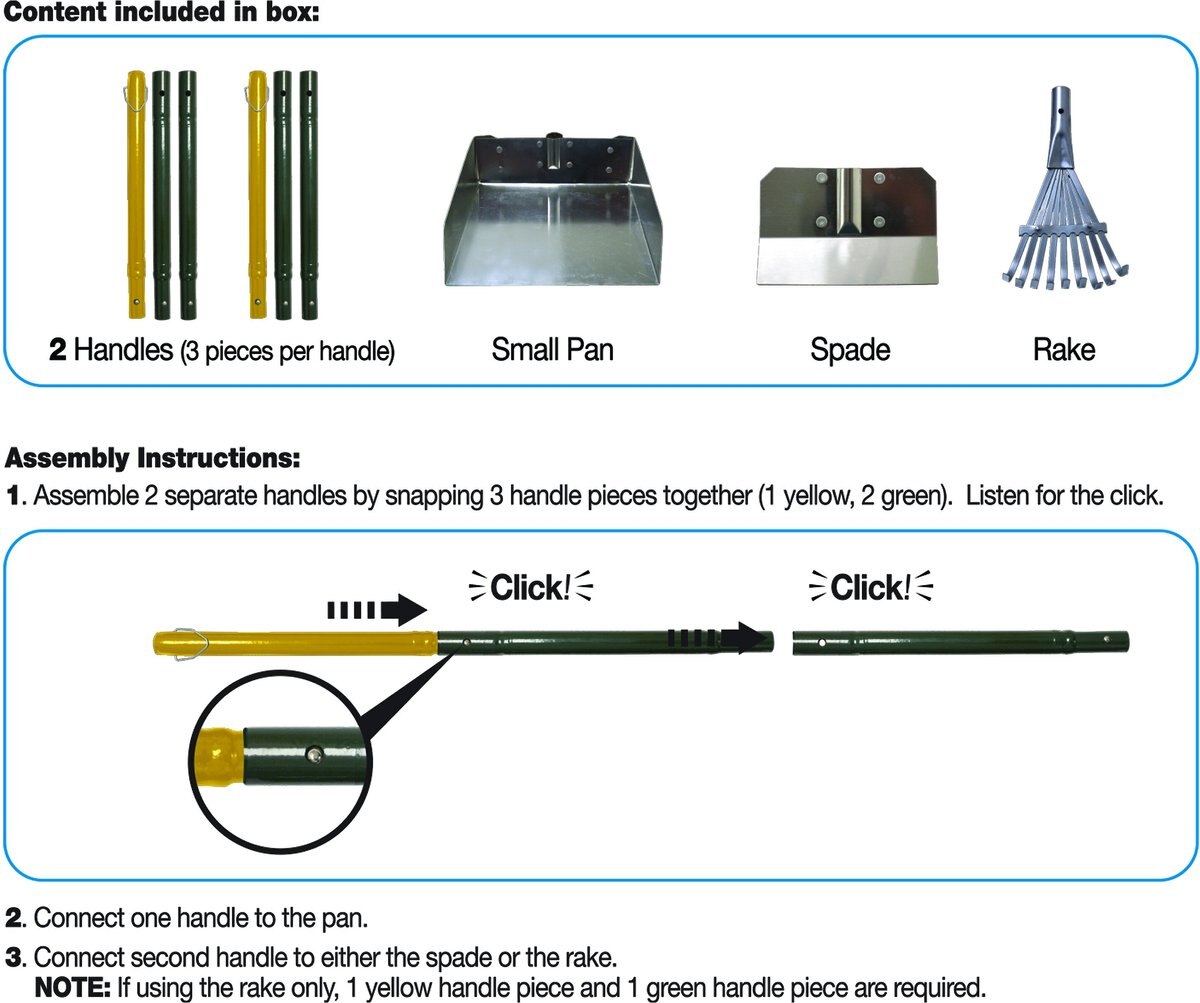 Wee-Wee All-in-One Rake， Spade and Pan Dog Waste Set