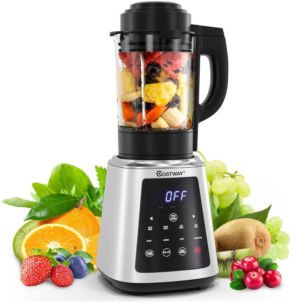 Costway 59 oz. Silver 10-Speed Professional Countertop Blender EP24954US